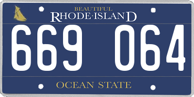 RI license plate 669064