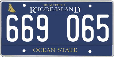 RI license plate 669065