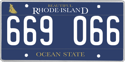 RI license plate 669066