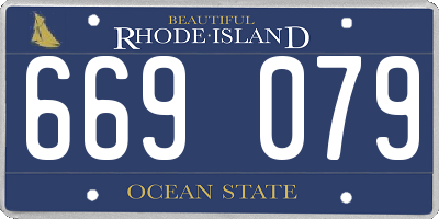 RI license plate 669079