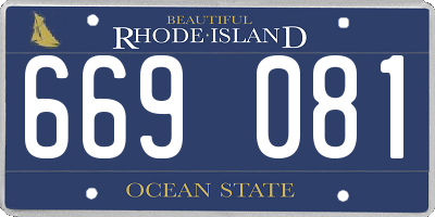 RI license plate 669081