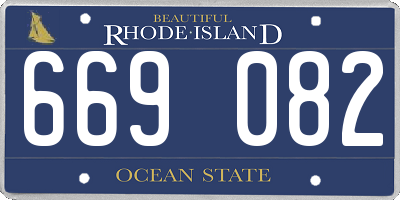 RI license plate 669082