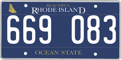 RI license plate 669083