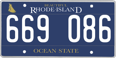 RI license plate 669086