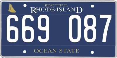 RI license plate 669087