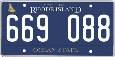 RI license plate 669088