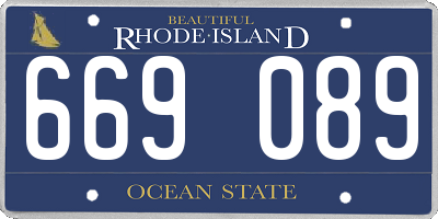 RI license plate 669089