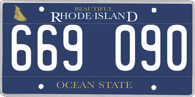RI license plate 669090