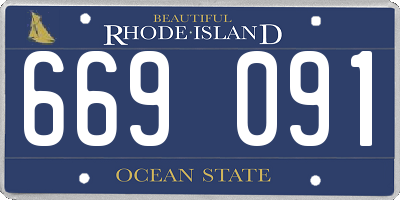 RI license plate 669091