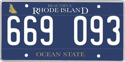 RI license plate 669093