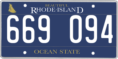 RI license plate 669094