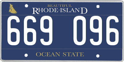 RI license plate 669096