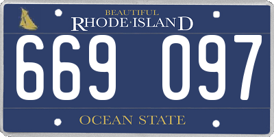 RI license plate 669097