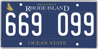 RI license plate 669099