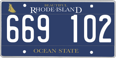 RI license plate 669102
