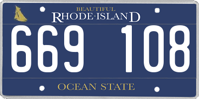 RI license plate 669108