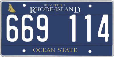 RI license plate 669114