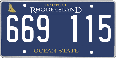 RI license plate 669115