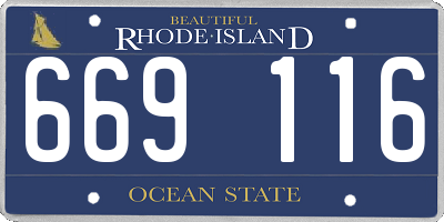 RI license plate 669116
