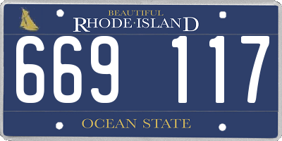 RI license plate 669117