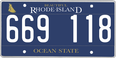 RI license plate 669118