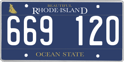 RI license plate 669120