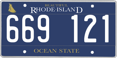 RI license plate 669121