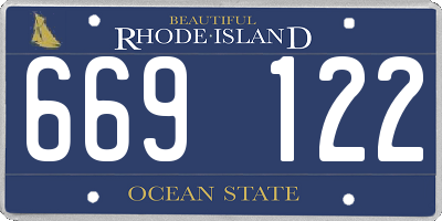 RI license plate 669122