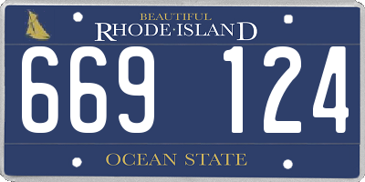 RI license plate 669124