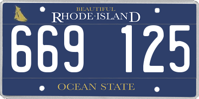 RI license plate 669125