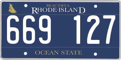 RI license plate 669127