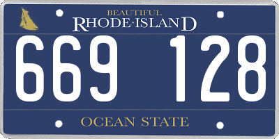 RI license plate 669128