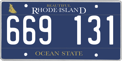RI license plate 669131
