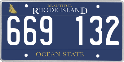 RI license plate 669132