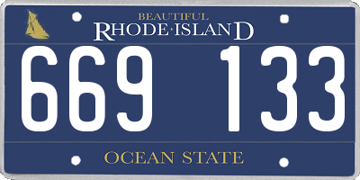 RI license plate 669133