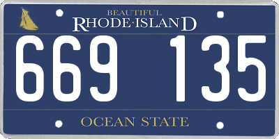 RI license plate 669135