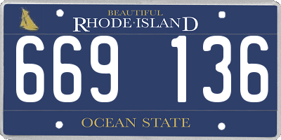 RI license plate 669136
