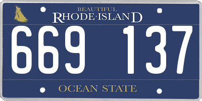 RI license plate 669137