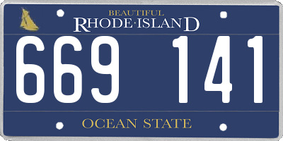 RI license plate 669141
