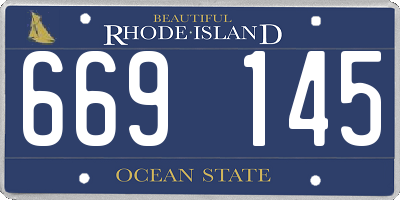 RI license plate 669145
