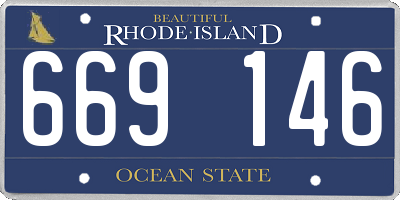 RI license plate 669146