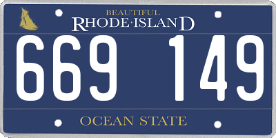 RI license plate 669149