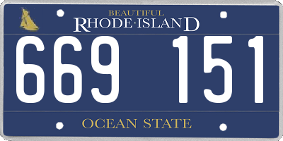 RI license plate 669151