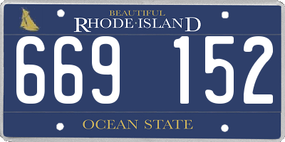 RI license plate 669152