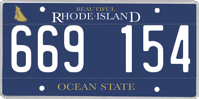 RI license plate 669154