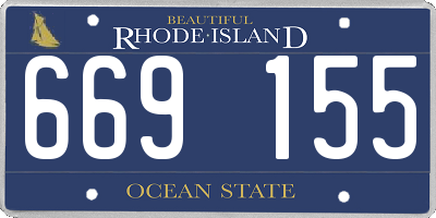 RI license plate 669155