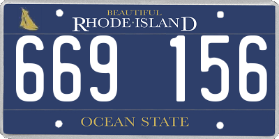 RI license plate 669156