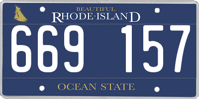 RI license plate 669157