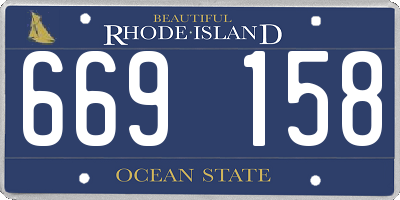 RI license plate 669158