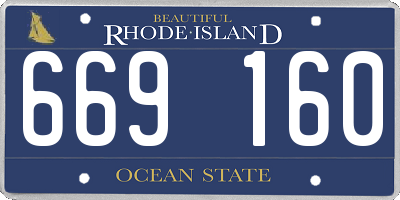 RI license plate 669160